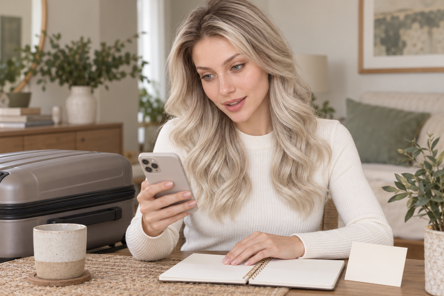 Use your itinerary to ask about the selected option; confirm availability and delivery separately. illustration, not a real message or delivery promise.