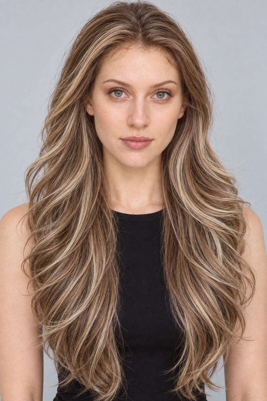 Ultra-Breathable Light Brown Feathered Waves — Handmade Large-Area Lace Wig L