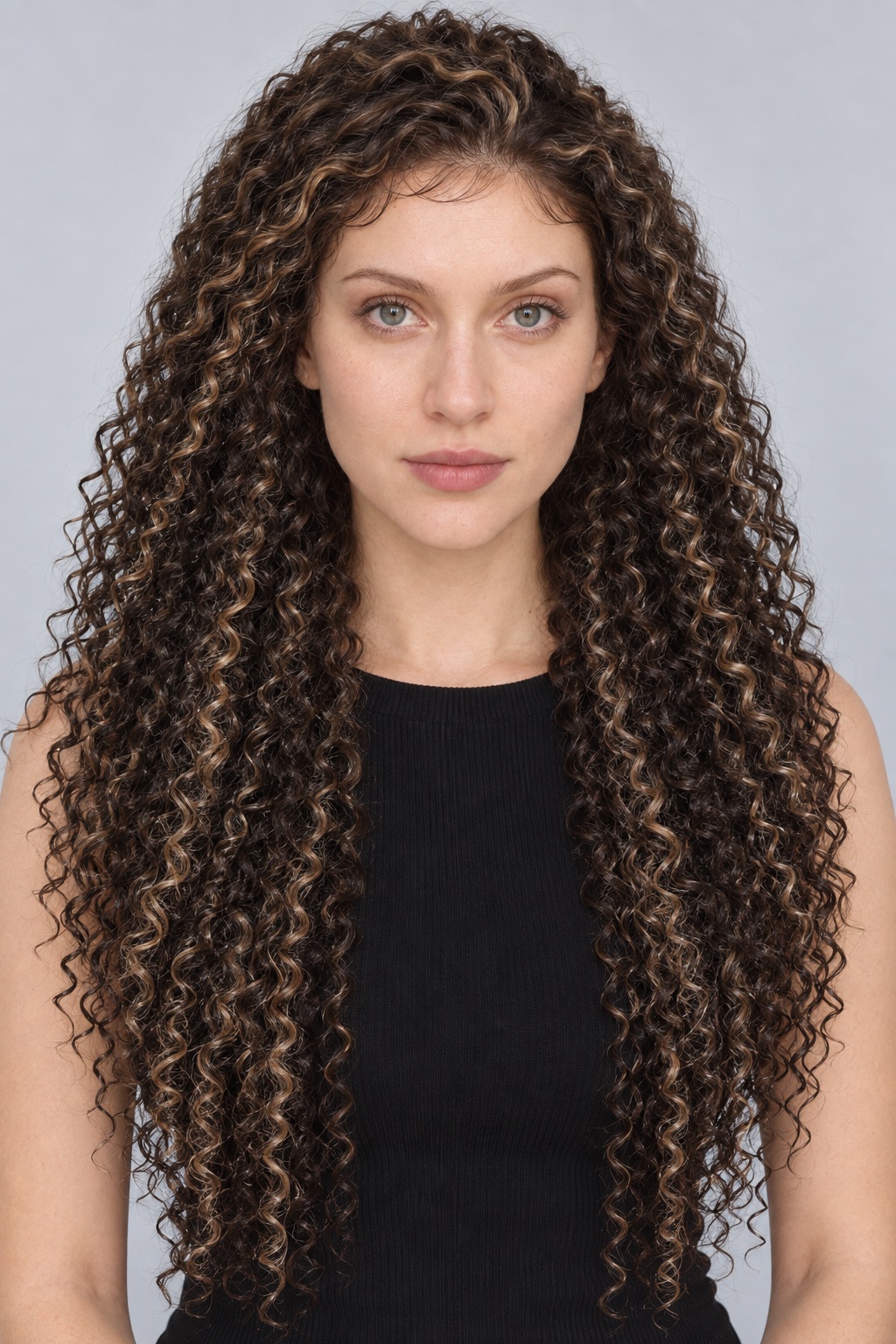Ultra-Breathable Highlighted Spiral Curls — Handmade Large-Area Lace Wig L