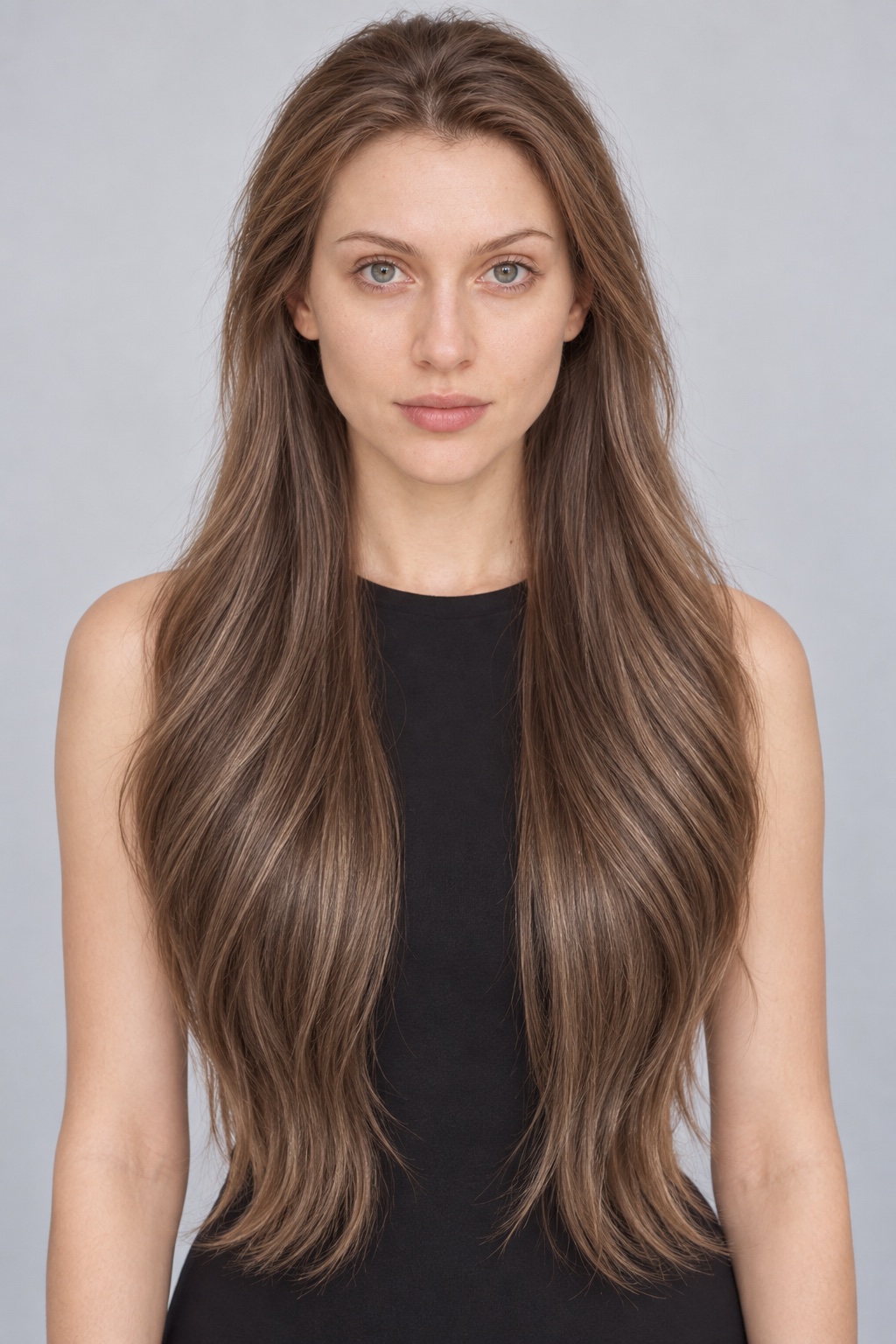 Ultra-Breathable Ash Brown Soft Lengths — Handmade Large-Area Lace Wig L