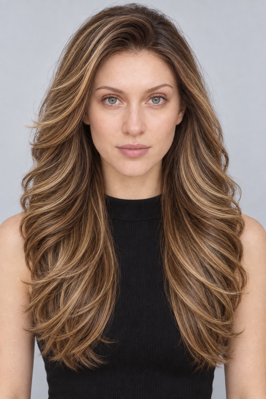 Ultra-Breathable Golden Highlight Blowout — Handmade Large-Area Lace Wig L