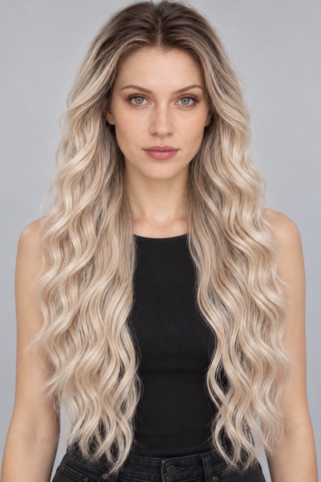 Ultra-Breathable Platinum Beach Waves — Handmade Large-Area Lace Wig L