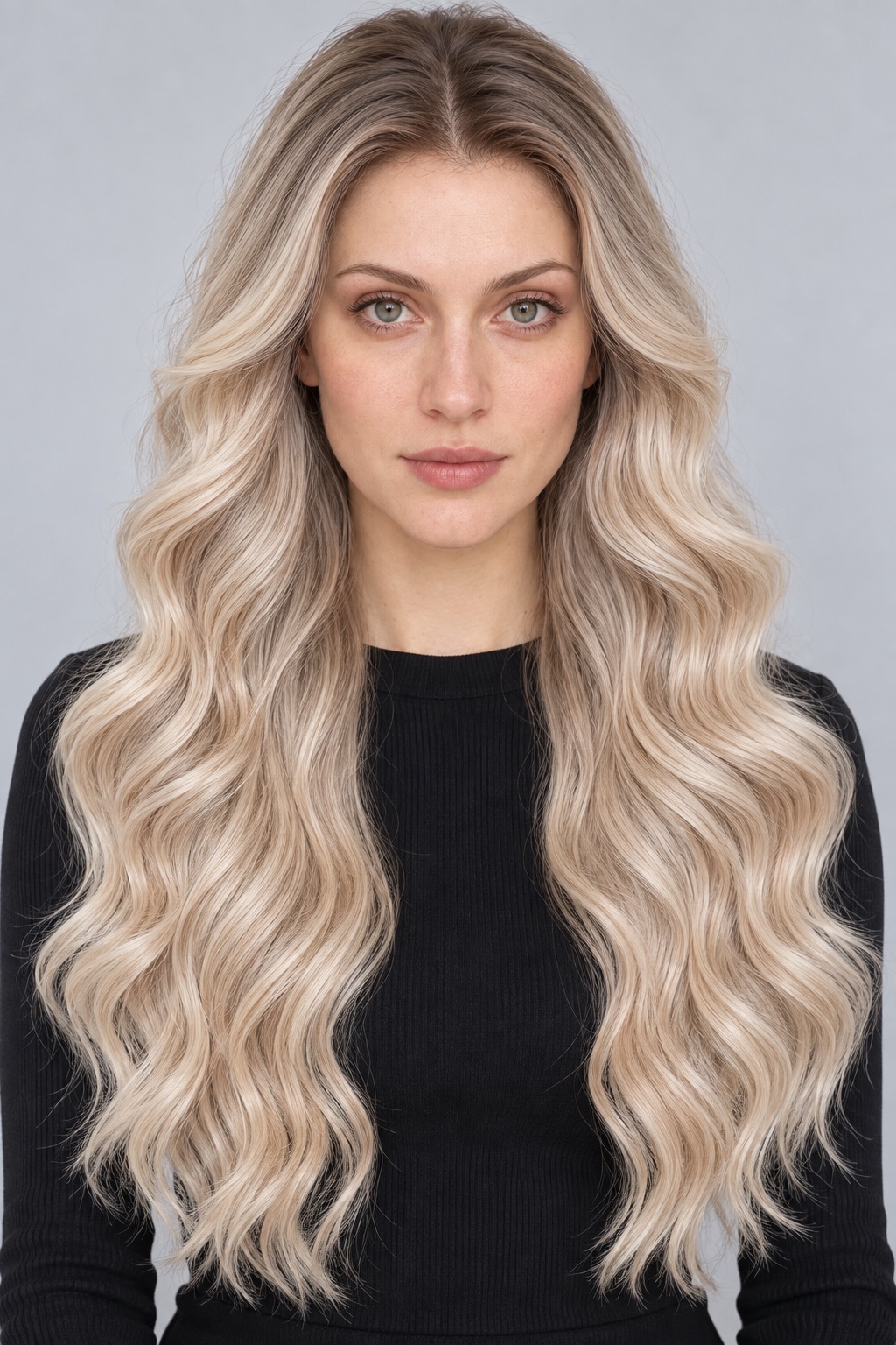 Ultra-Breathable Pearl Blonde Sculpted Waves — Handmade Large-Area Lace Wig L