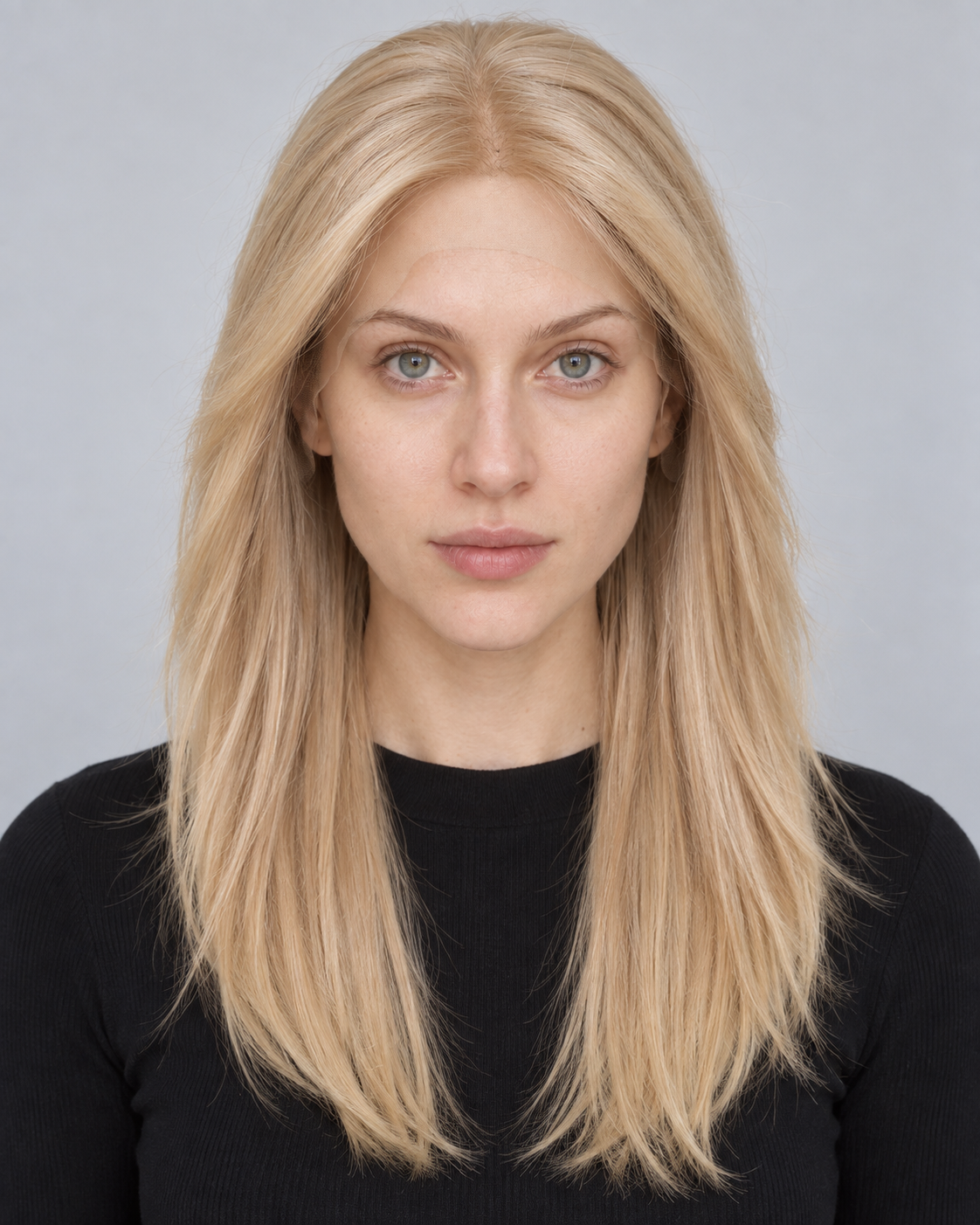 Ultra-Breathable Butter Blonde Curtain Layers — Handmade Large-Area Lace Wig L