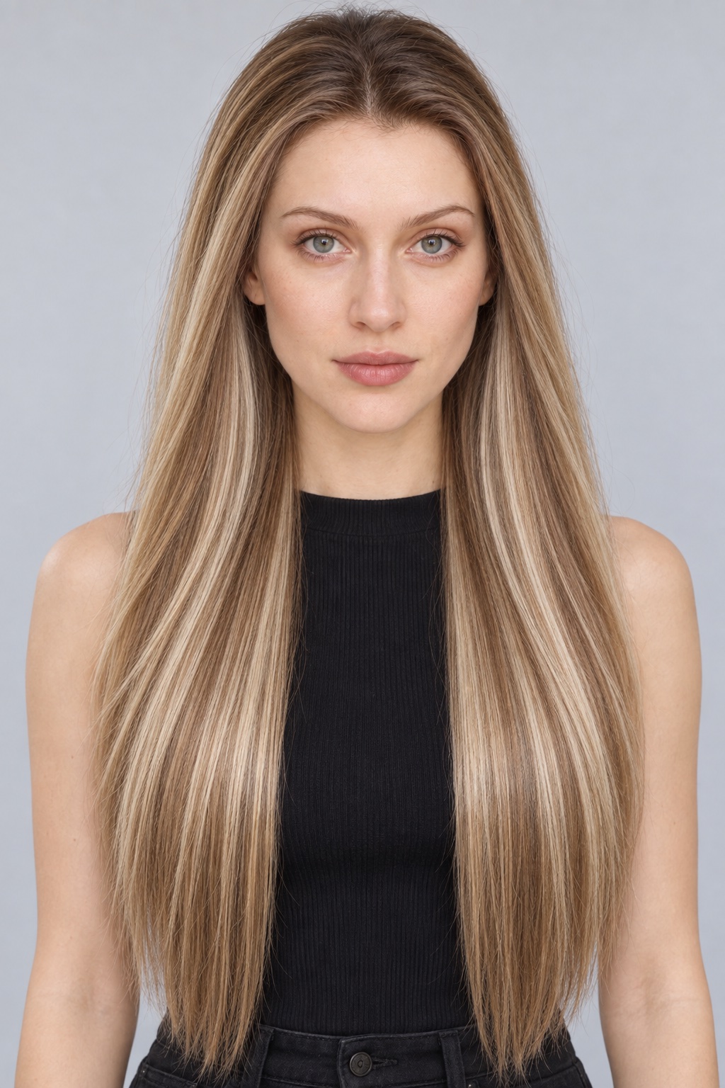 Ultra-Breathable Golden Brown Silky Ombre — Handmade Large-Area Lace Wig L
