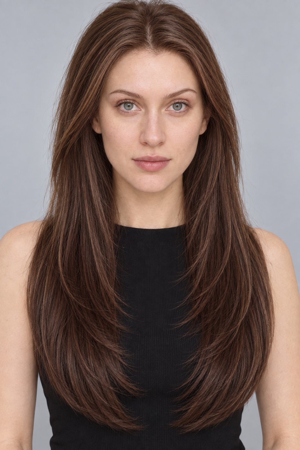 Ultra-Breathable Chocolate Feathered Lengths — Handmade Large-Area Lace Wig L