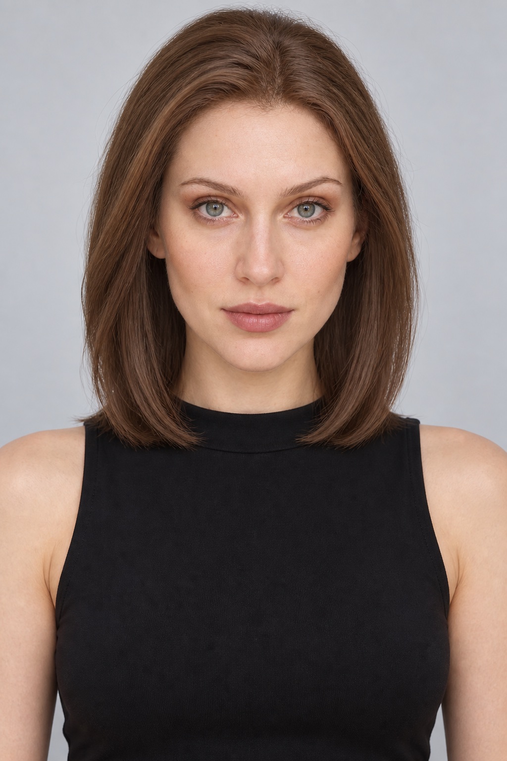 Ultra-Breathable Chocolate Classic Bob — Handmade Large-Area Lace Wig L