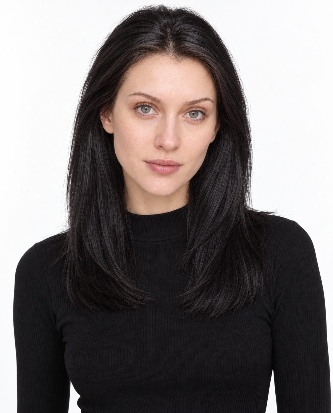 Natural Black 25cm Hand-Tied Human Hair Topper