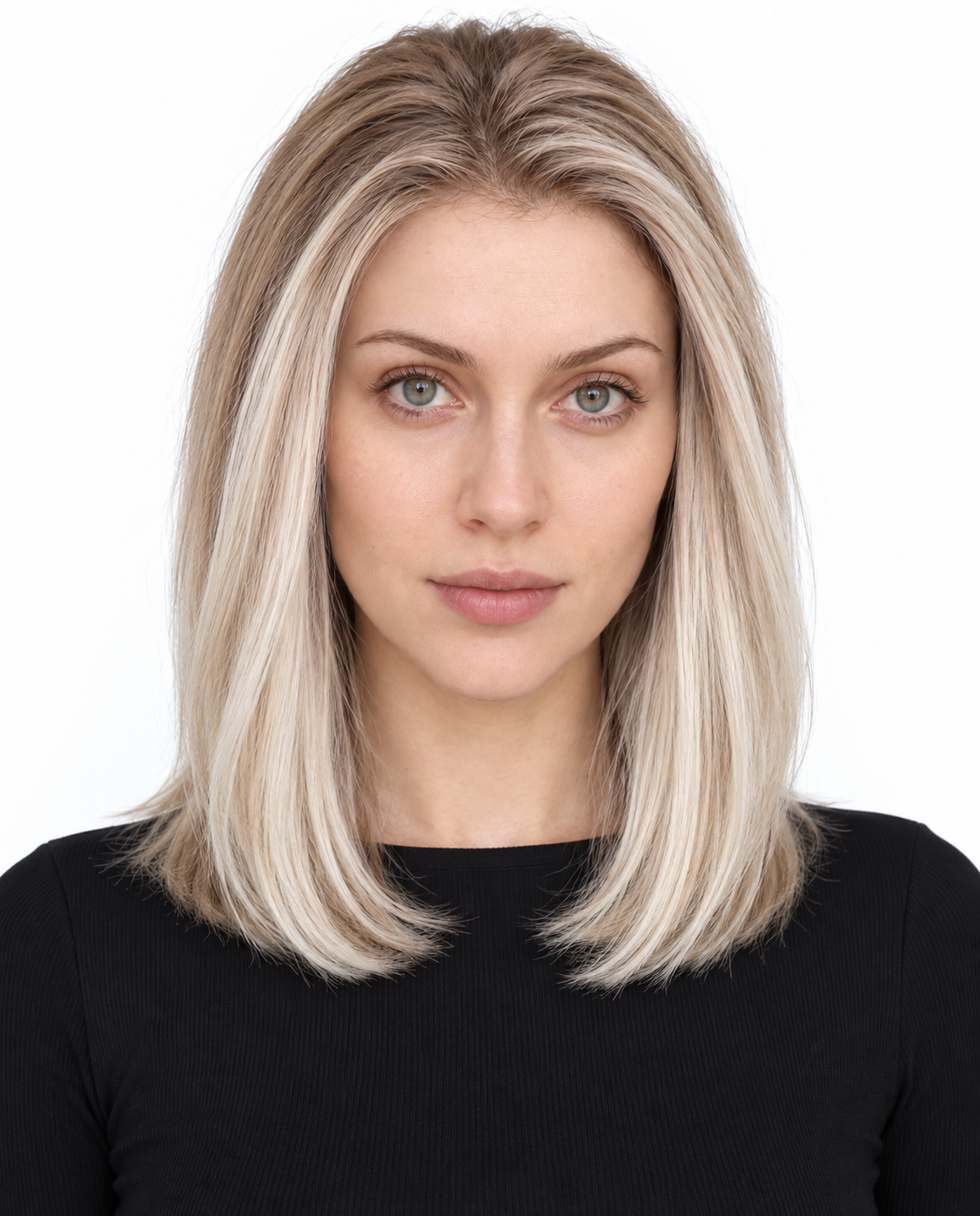 Ultra-Breathable Champagne Highlight 14-inch Fully Hand-Tied Lace Human Hair Wig
