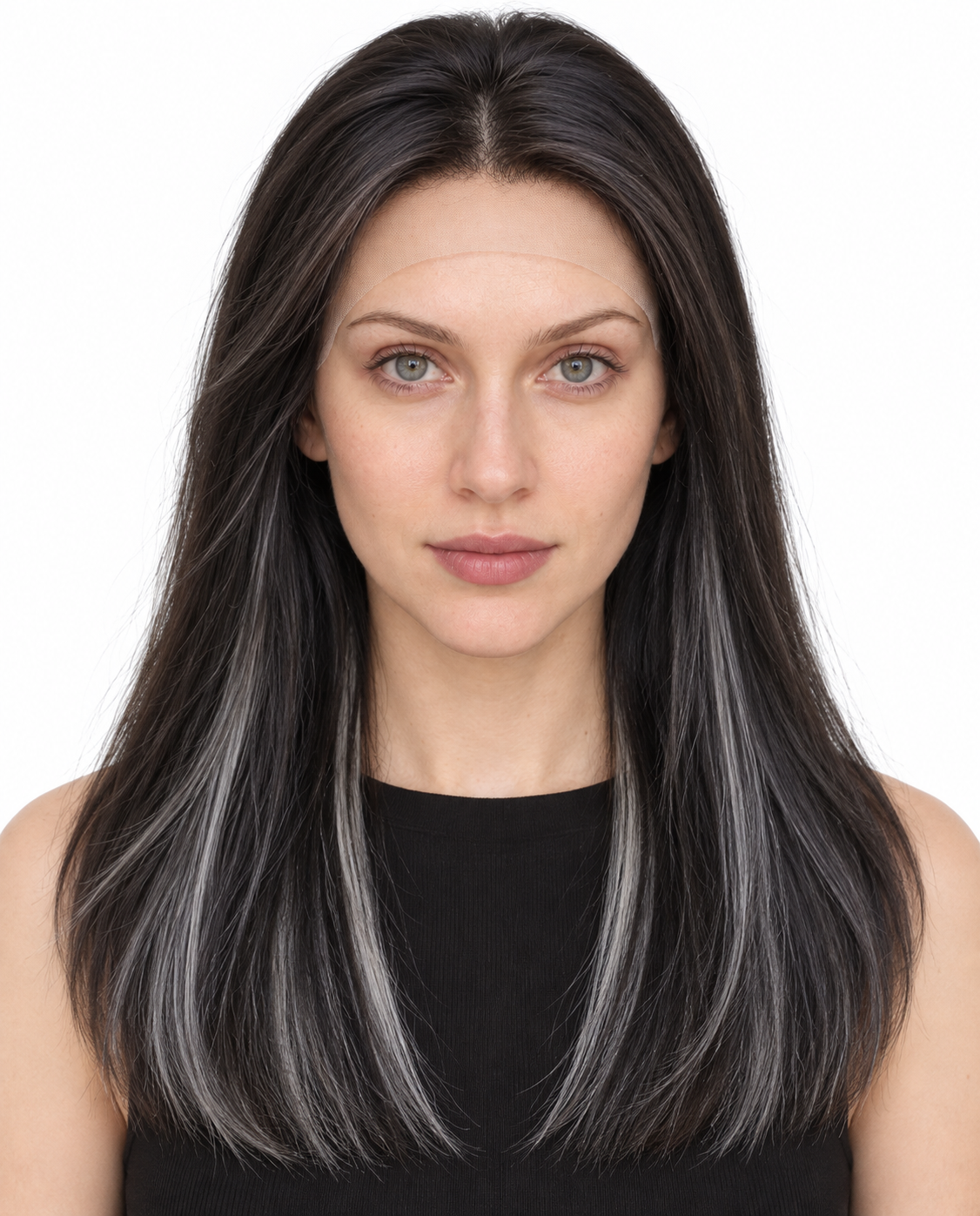 Ultra-Breathable Highlighted Straight Fully Hand-Tied Lace Human Hair Wig