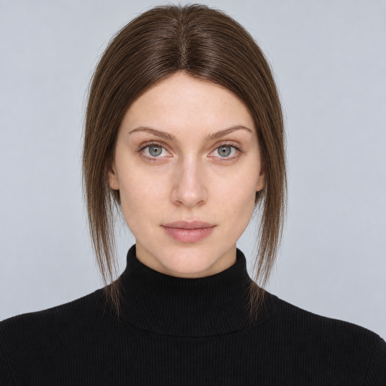 Ultra-Breathable Natural Blend Human Hair Crown Topper — Dark Brown