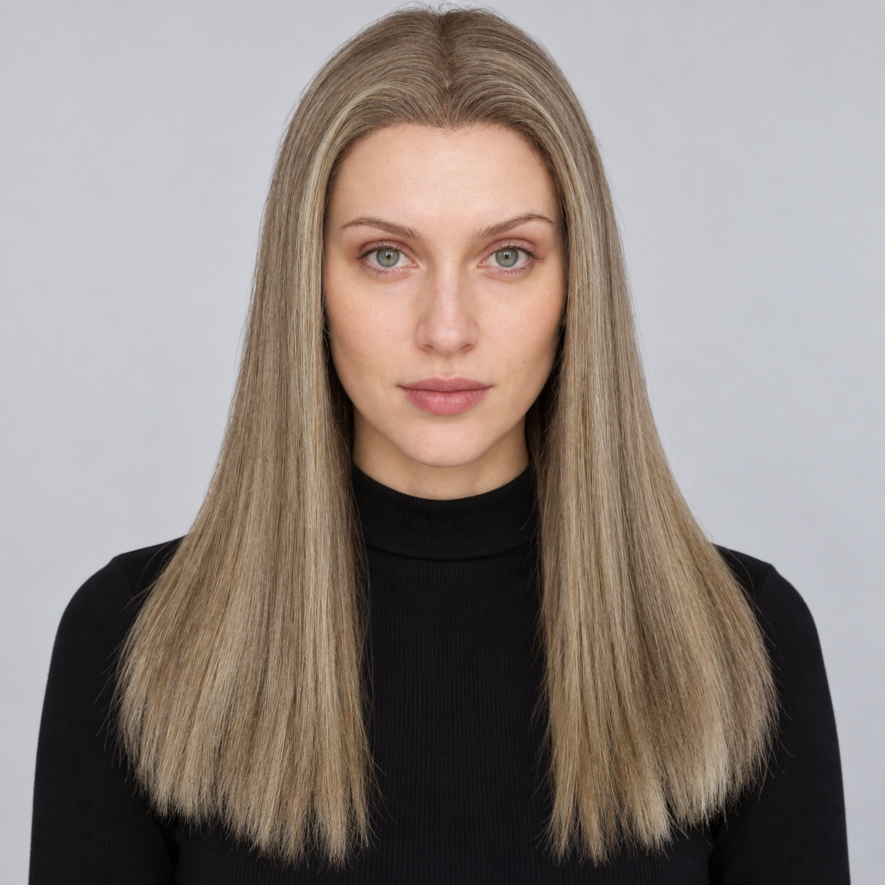 Ultra-Breathable Sleek Centre-Part Fully Hand-Tied Lace Human Hair Wig — Warm Ash Blonde