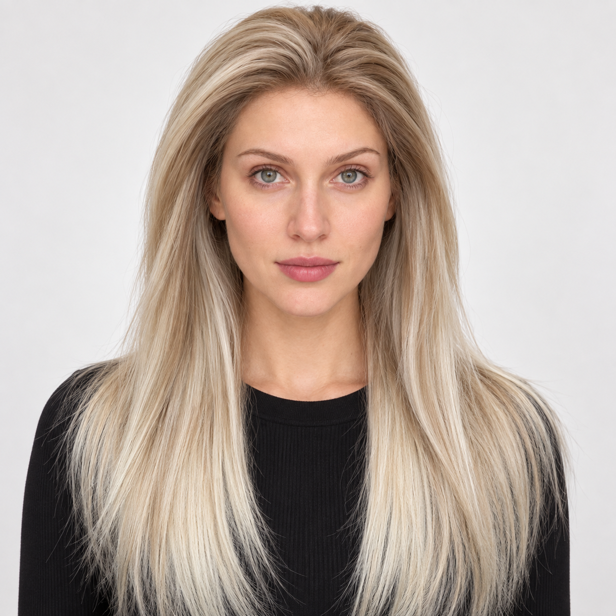 Ultra-Breathable Hand-Tied Lace Human Hair — Long Styles — Rooted Beige Brown — 18 inches