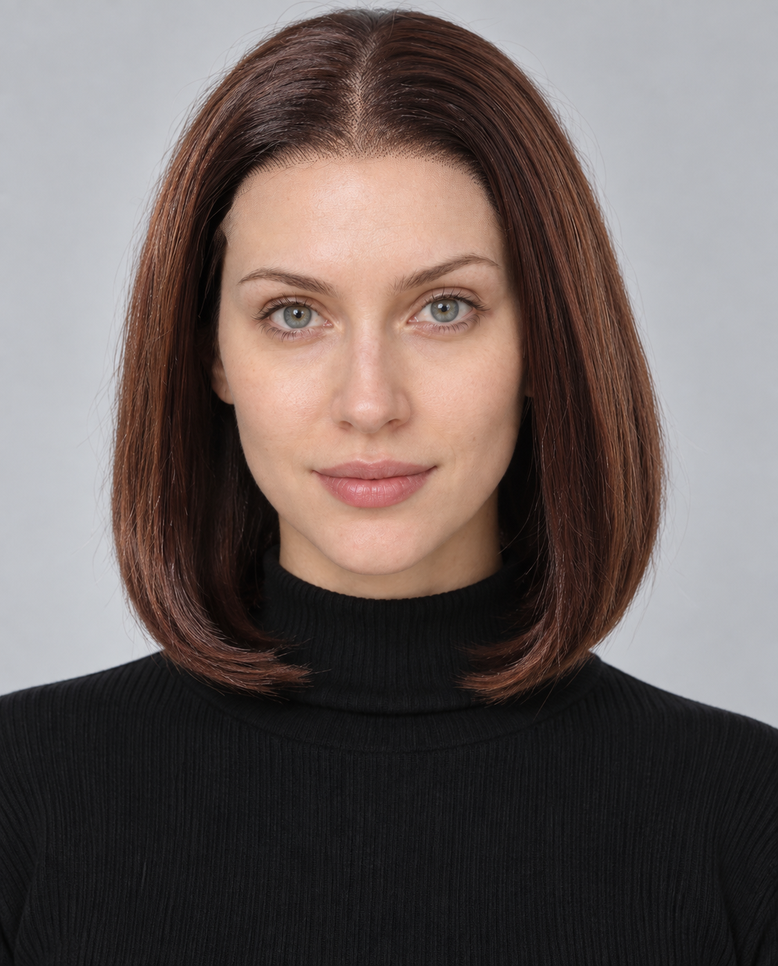 Maren — Ultra-Breathable Sleek Lace Bob — Auburn Brown