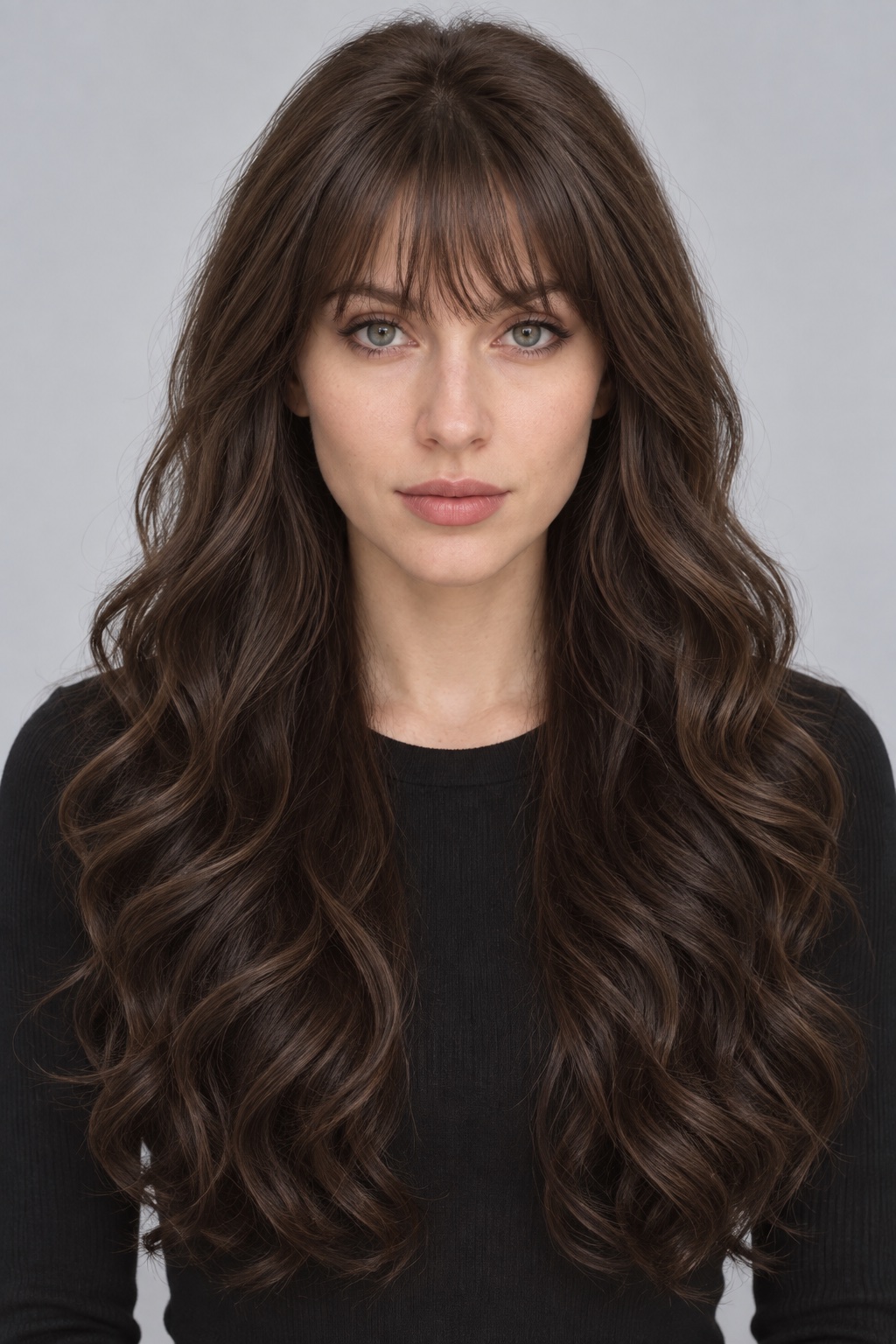 Soft Fringe & Waves Synthetic Wig — Special Offers — Deep Brown