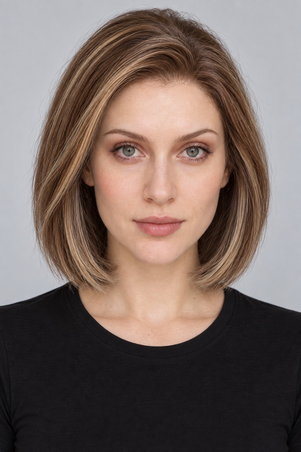 Ultra-Breathable Hand-Tied Lace Human Hair Bobs & Lobs — Chestnut Highlighted Bob